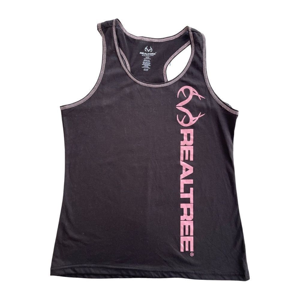 Realtree Ladies Tank Top Shirt T-shirt Summer Pink Logo Medium